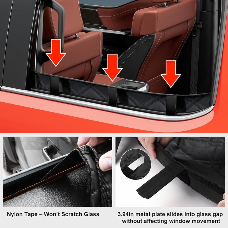 Surfcabin Dog Car Door Protector – 20% Larger Design for Trucks & Large SUVs, 2 Packs PU Material Thickened Waterproof Door Panel Covers, Protects Doors from Dog Scratching - Image 2